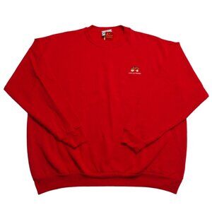 NWT Lee Wells Fargo Men's Embroidered Logo Red Crewneck Sweatshirt XXL XX-Large